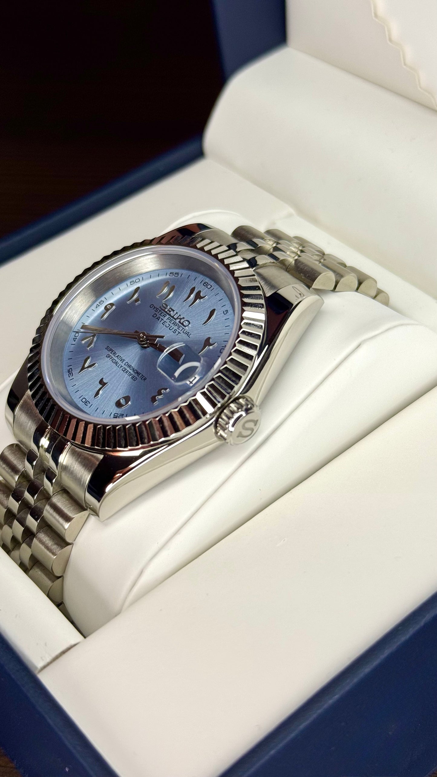 Ice Blue Arabic Dial